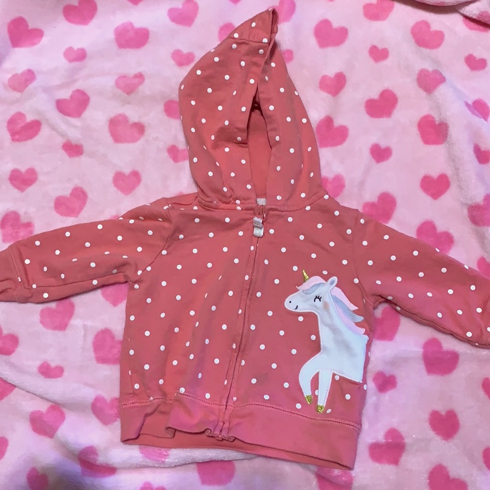Carters unicorn zip up sweater